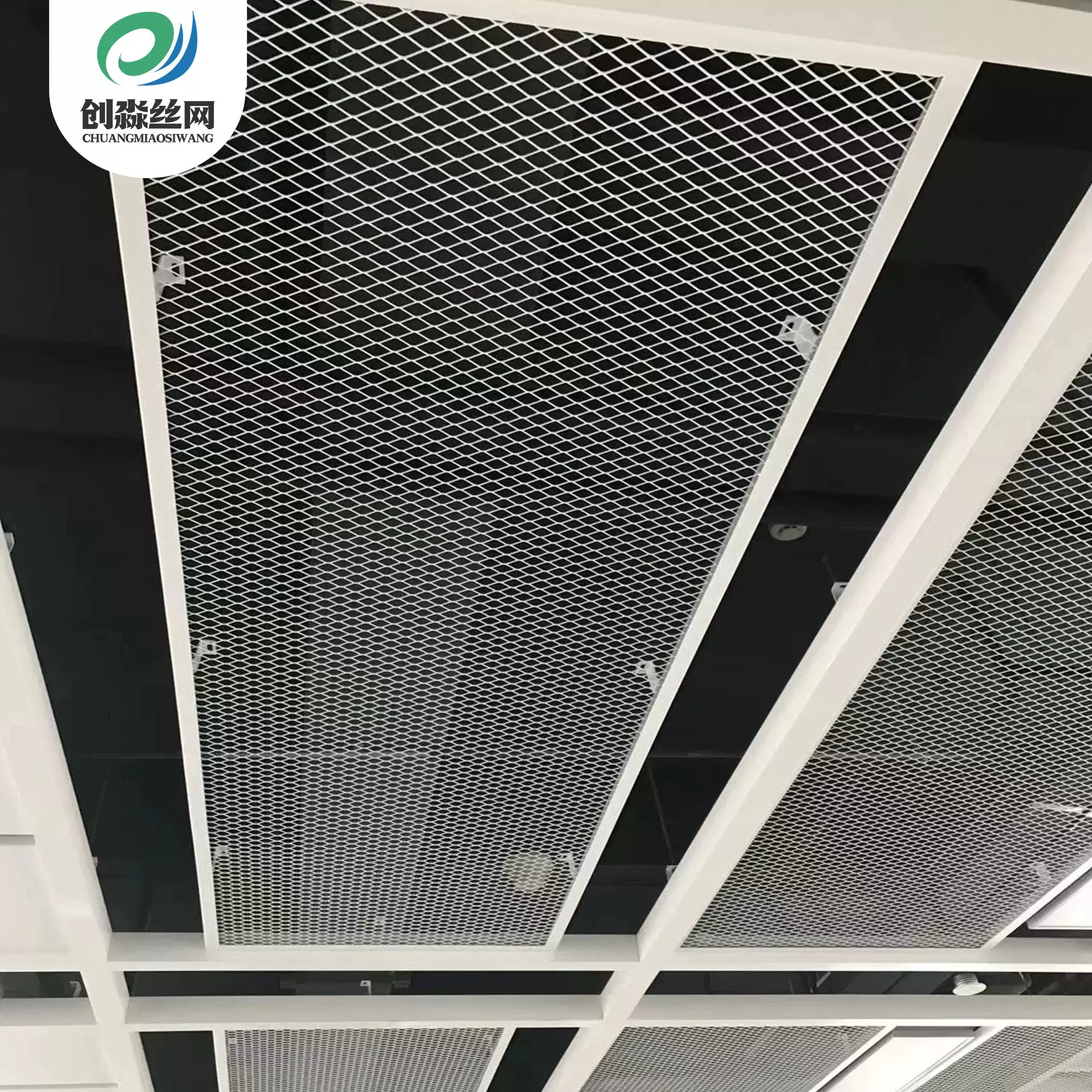 金属板网冲压钢板网商场吊顶装饰网货架展示边框铁丝网钢板网吊顶