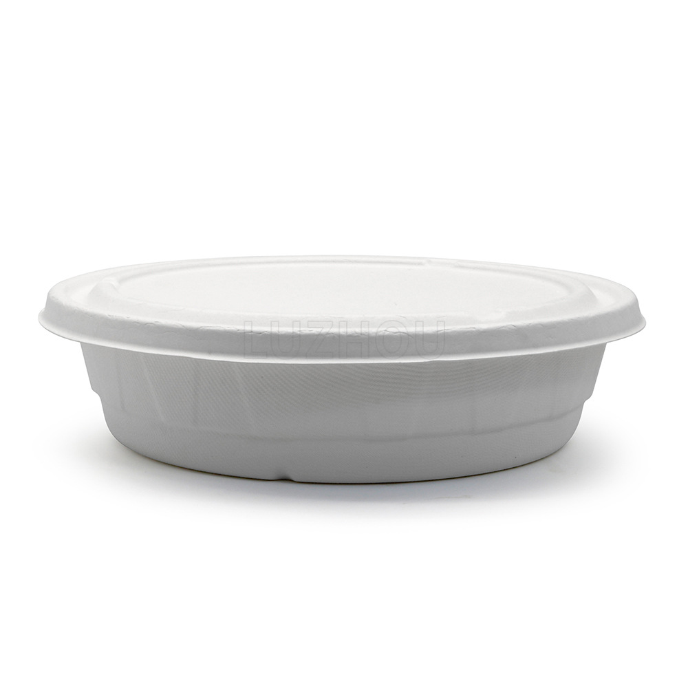 Shaoneng oasis fábrica al por mayor de caña de azúcar Pulpa de bambú vajilla desechable 1500/2000ml tazón de verduras degradable