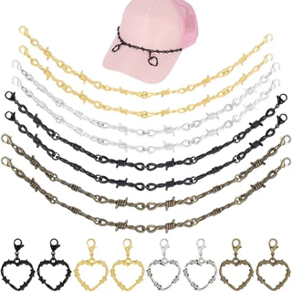 PH PandaHall 8pcs Punk Trucker Hat Chains, 4 Colors Gothic S
