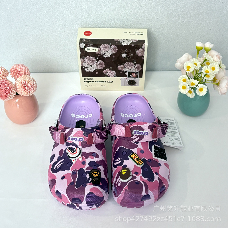 Verano versátil zapatos agujeros Beep camuflaje antideslizante y respirable cabeza de mono camuflaje zapatillas al por mayor image 3