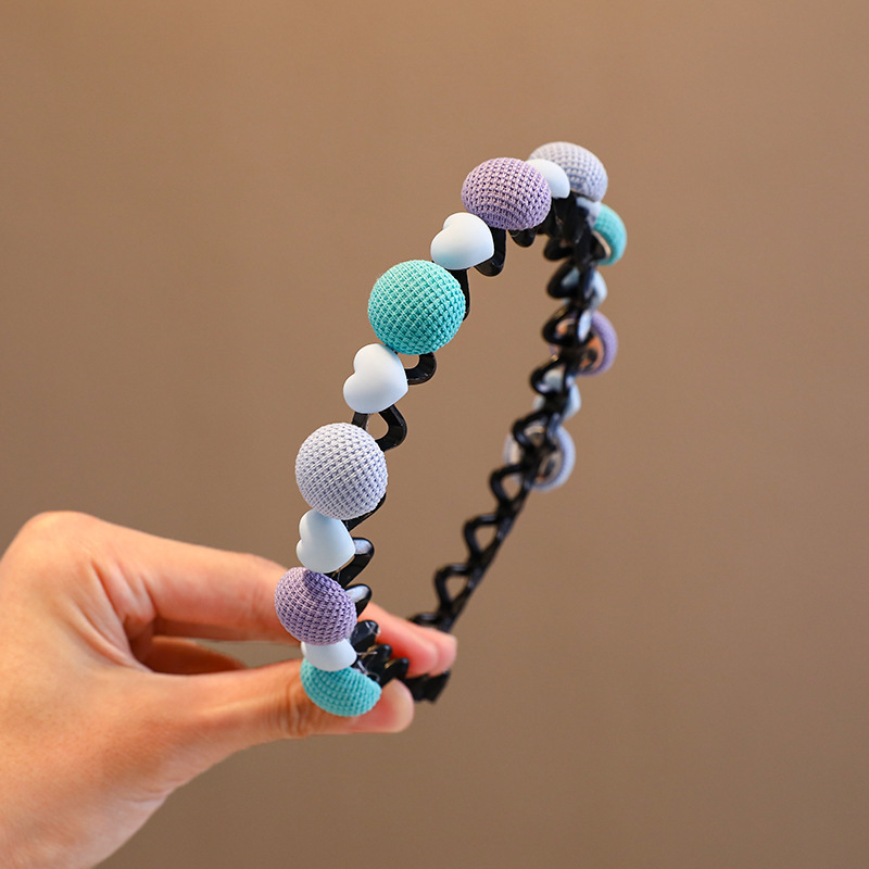 2023 nueva banda para el cabello de las niñas artefacto de cabello roto para niños horquilla de verano cabello antideslizante presionando diadema clip para el cabello de las niñas tocado