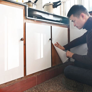 Cabinet Paint Sticker Furniture Renovation Wardrobe Sticker Desktop Color Change Cabinet Door Self-adhesive Kitchen Thickened Oil-proof Waterproof