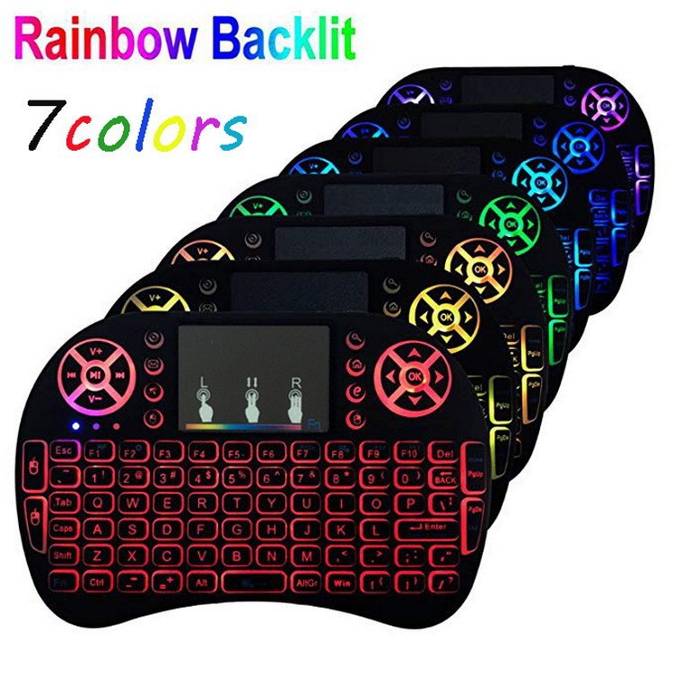Amazon nuevo i8 teclado ratón aéreo batería de litio inalámbrica mini set top box control remoto