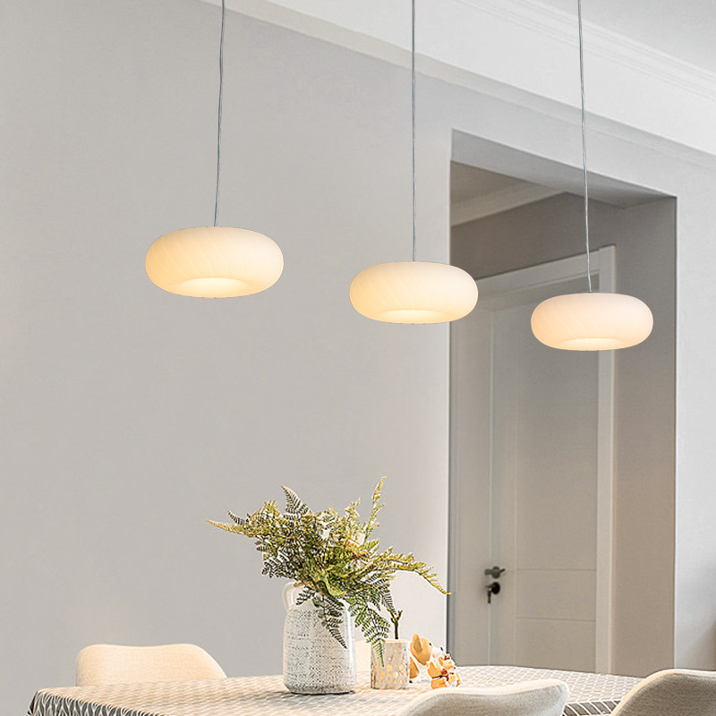 餐廳吊燈led創意飯廳吊燈簡約現代吧檯燈餐桌三頭小吊燈床頭燈具