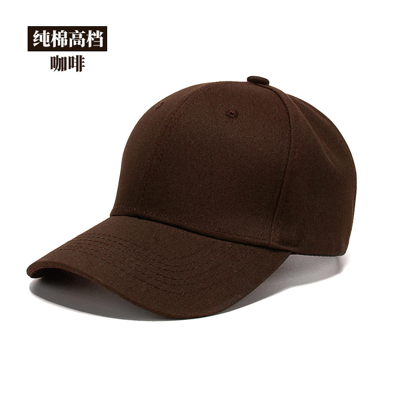 Venta directa de fábrica de gorras de béisbol de algodón de alta gama con logo impreso bordado techo rígido de seis piezas placa de luz sombrero de visera de color sólido
