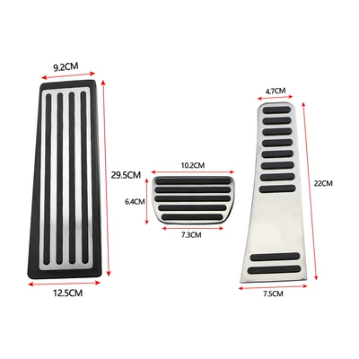 Dekorativ pedal başlıqları XC90, S90 stainless steel - automatic-rest