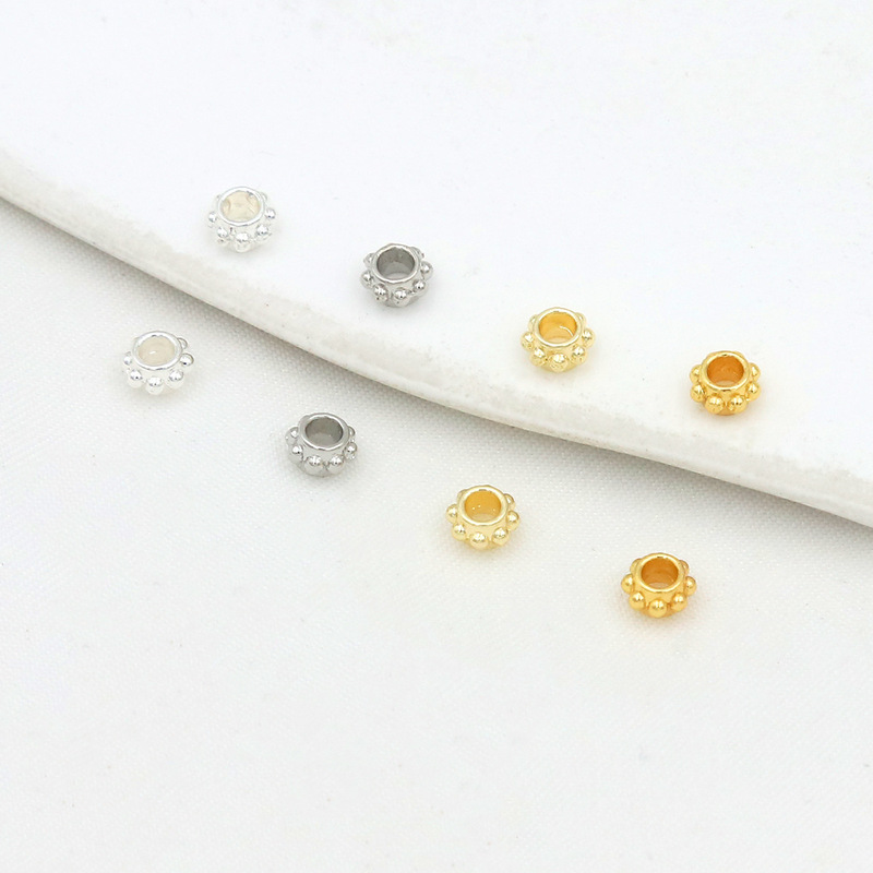 Color-Preserving 14K Real Gold Plated Gear Spacer Beads Lantern Beads Bracelet Necklace Spacer Beads DIY Handmade Jewelry D93