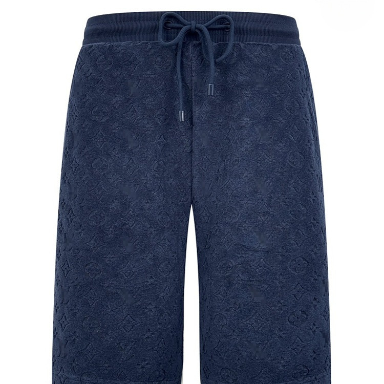 Cross-Border High-End Version 25 Trendy Brand Drawstring Classic Embossed Terry Cloth Fashionable Casual Versatile Shorts for Summer