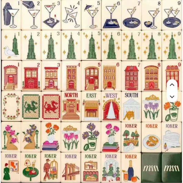 Acrylic American Green New York Empire State Building Mahjong, America Mahjong, Cross-Border European and American Mahjong