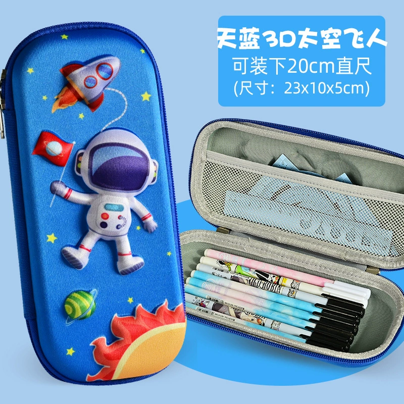 Three dimensional cartoon children's capacious pencil case for elementary school students, wholesale, fall protection