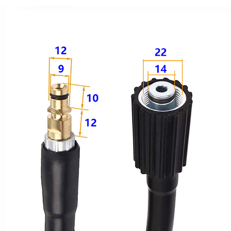 6 m 고압 파이프 (M22 + 퀵 플러그)