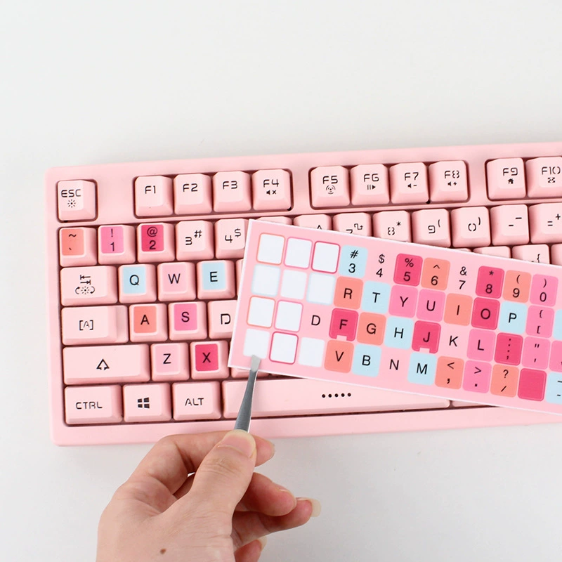 Keyboard protector stickers, multilingual waterproof, MacBook compatible, pastel colors