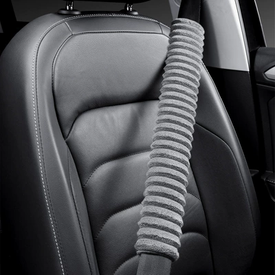velvet shoulder protector 27cm30cm, Seat belt shoulder pad - gray-50cm-one-piece