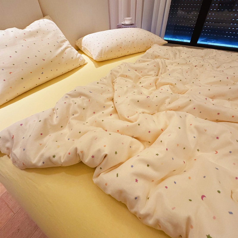 A類全綿有酸素二重糸ベッド4点セット純綿布団シーツ3点セットinsベッド用品セット