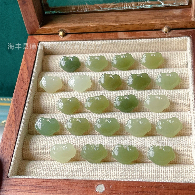 Цинхай Материал Hutian Yu Ruyi Небольшой аксессуар ручной шампур подвеска браслет DIY браслет плетеный шарик подвеска аксессуары