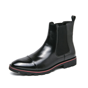 Amazon Xiyin AliExpress plus size Leather Shoes Pointed Toe Short Boots New Chelsea Boots Men British Martin Boots Men