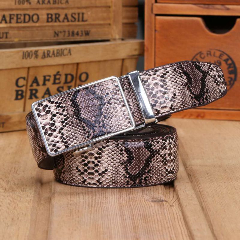 Minimalist Retro Genuine Leather Belt For Men With Automatic Buckle_voghion.com