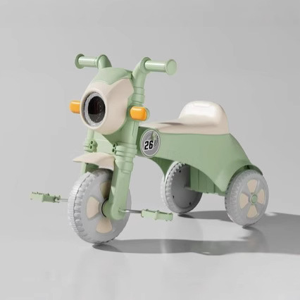 Export Kidsren's Tricycle Foldableable Light Music 1-4 Years Old 3 Baby Three-Wheel Pedal Stroller Pedal Tricycle