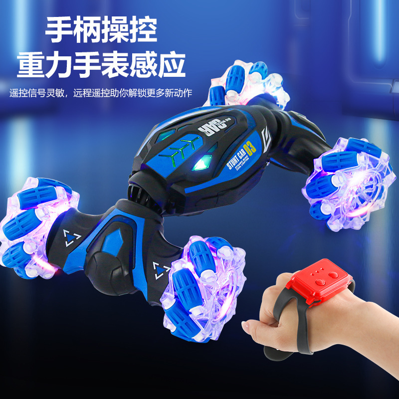 Gesture Sensor Deformation Remote Control Car Children's Toy Double-Sided Driving Twist Car Four-Wheel Drive Off-Road Dancing Racing Car