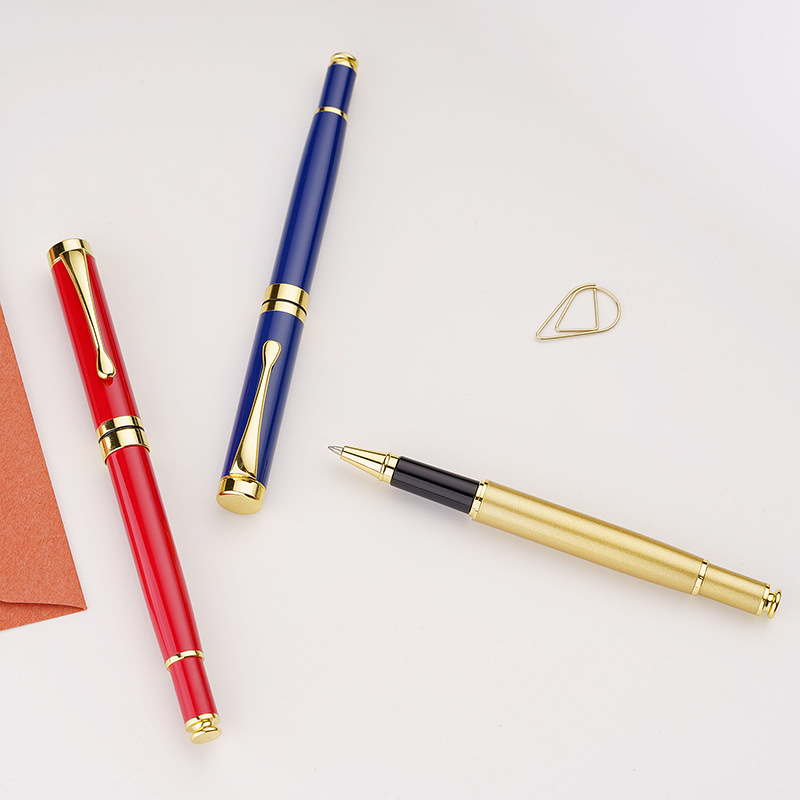 La pluma de firma de bolígrafo de publicidad neutra de metal puede grabar o imprimir el logotipo se puede utilizar para regalos de reuniones de negocios