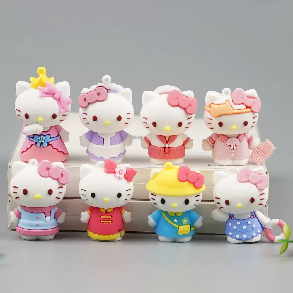 新款KT猫钥匙扣卡通动漫IP公仔猫咪包包挂件汽车钥匙链圈创意礼品