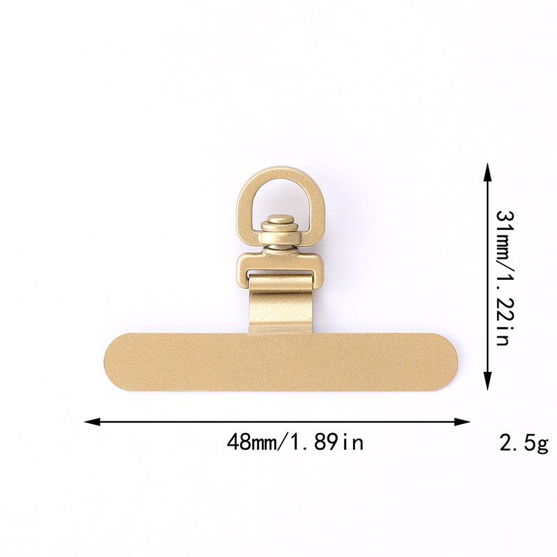 Nuevas juntas de teléfonos móviles tarjetas de acero inoxidable de metal 360 grados clip giratorio anti-perdida juntas de cuerda de teléfono móvil