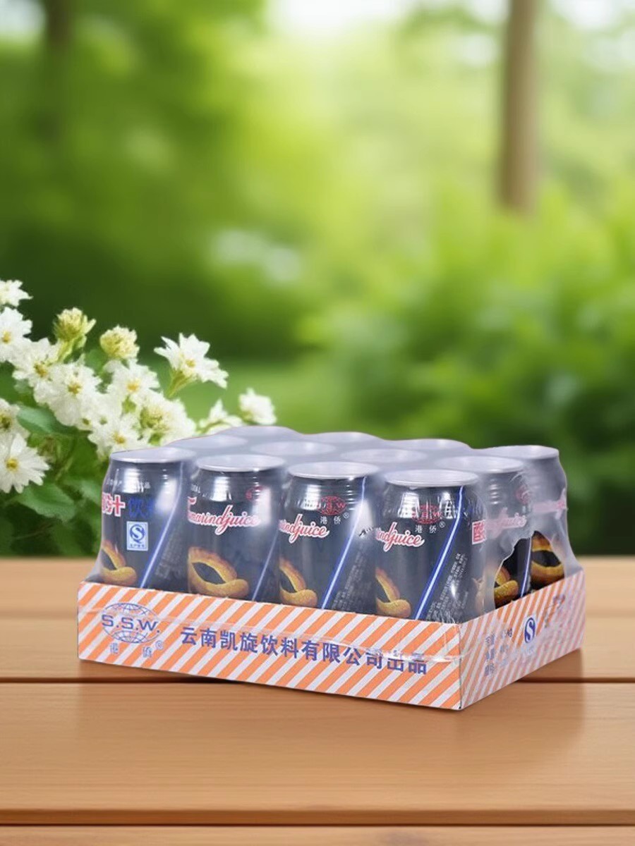 云南特产酸角汁饮料港侨酸角汁老牌子酸角汁港桥酸甜果汁罐装整箱