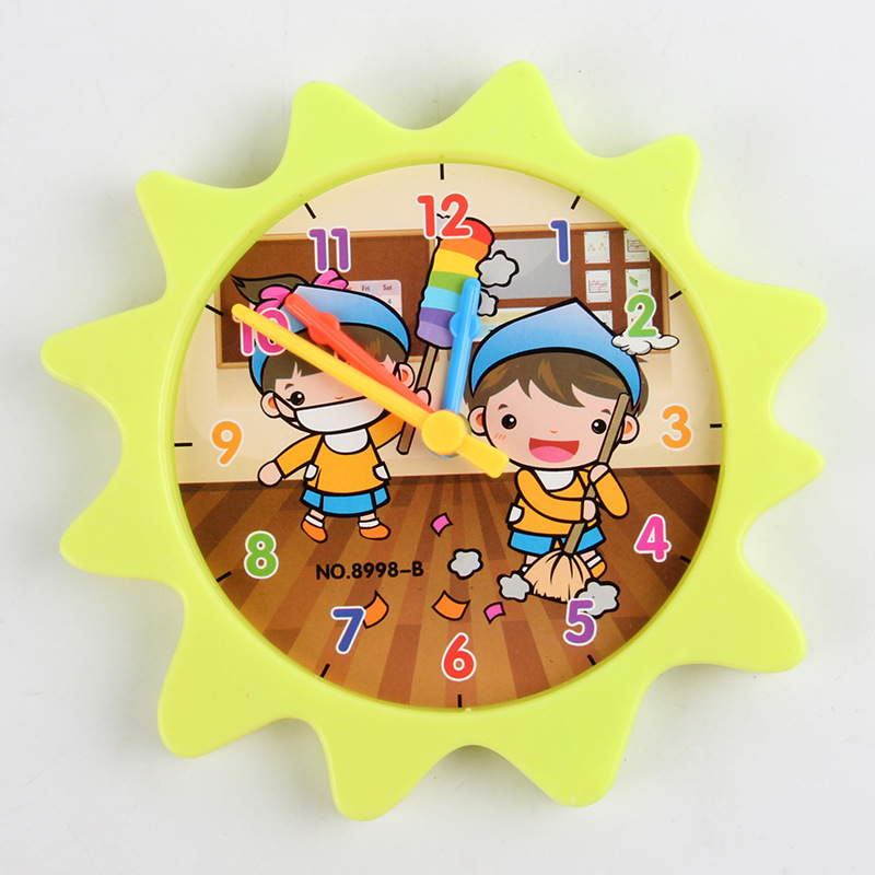 Reloj de aprendizaje con diseño cartoon para niños - Para educación temprana e interacción padres-hijos - Preescolar - Venta transfronteriza