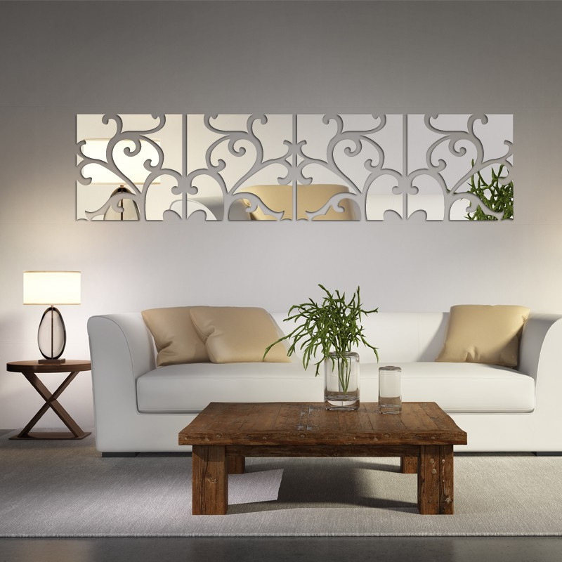 Decorative 3d Acrylic Mirror Wall Sticker Modern European Style_voghion.com