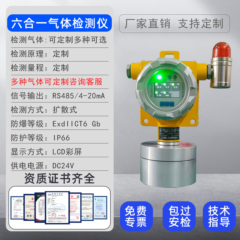 固定式四合一ガス検出器可燃硫化水素一酸化炭素酸素検出器電力井ピット|undefined