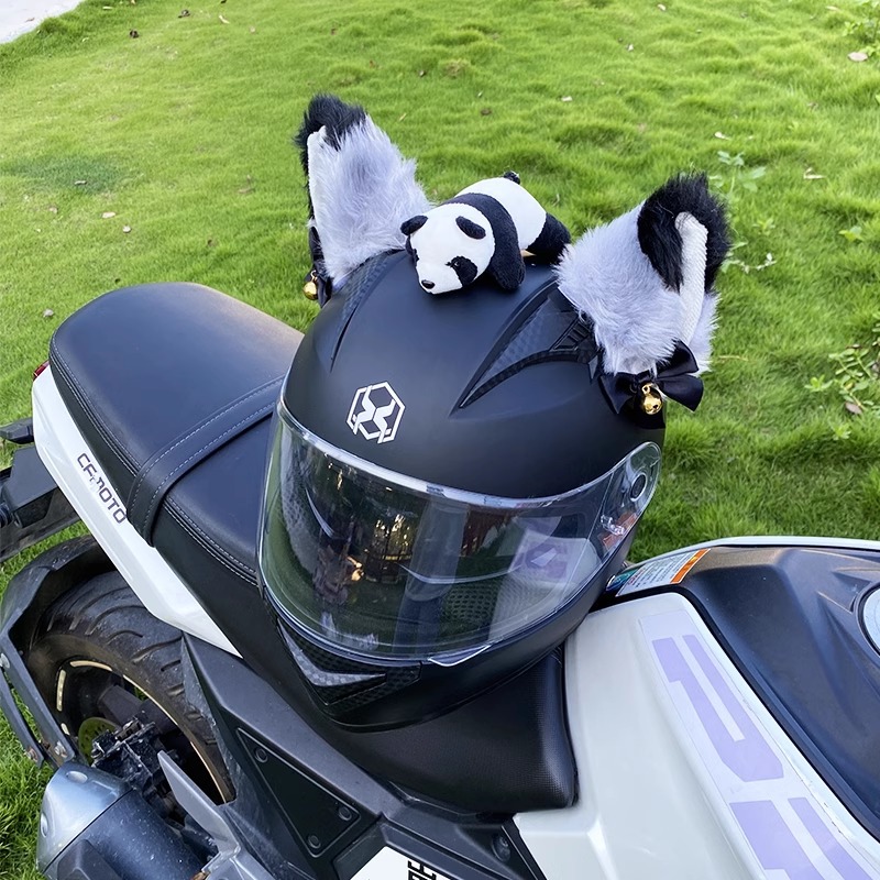 3D Plush Cat Ear Helmet Decoration Motorcycle Helmet Accessories