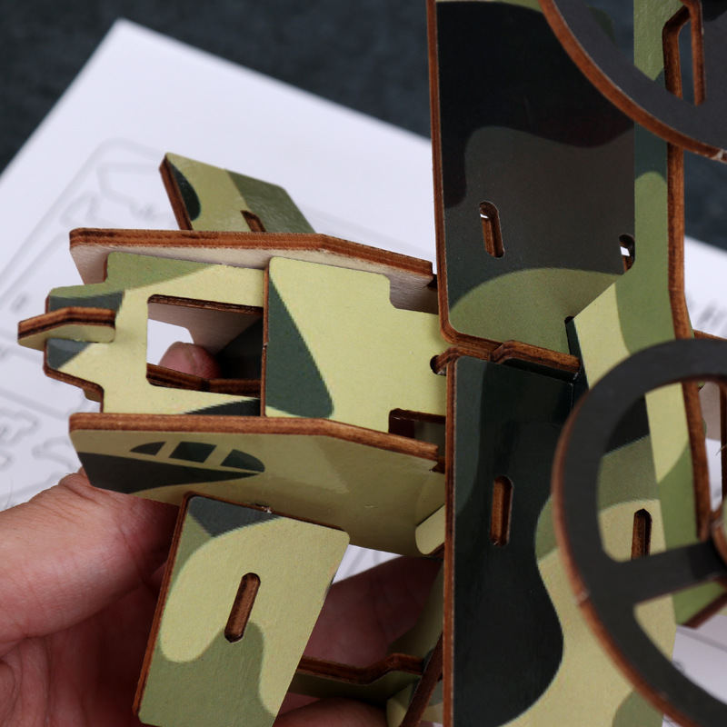 Modelo de ensamblaje de aviones 3D de madera para niños rompecabezas de desarrollo rompecabezas de juguete DIY ensamblaje de aviones rompecabezas tridimensional