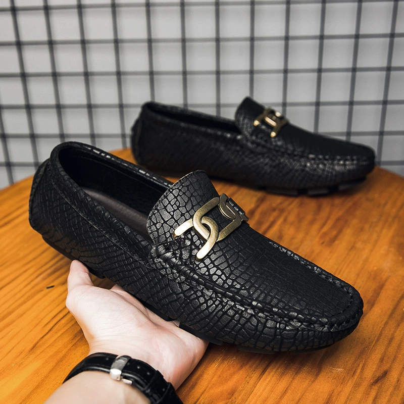 2217 Мужская обувь Doug Shoes Повседневная обувь для вождения Весенняя обувь с низким верхом из воловьей кожи на плоской подошве