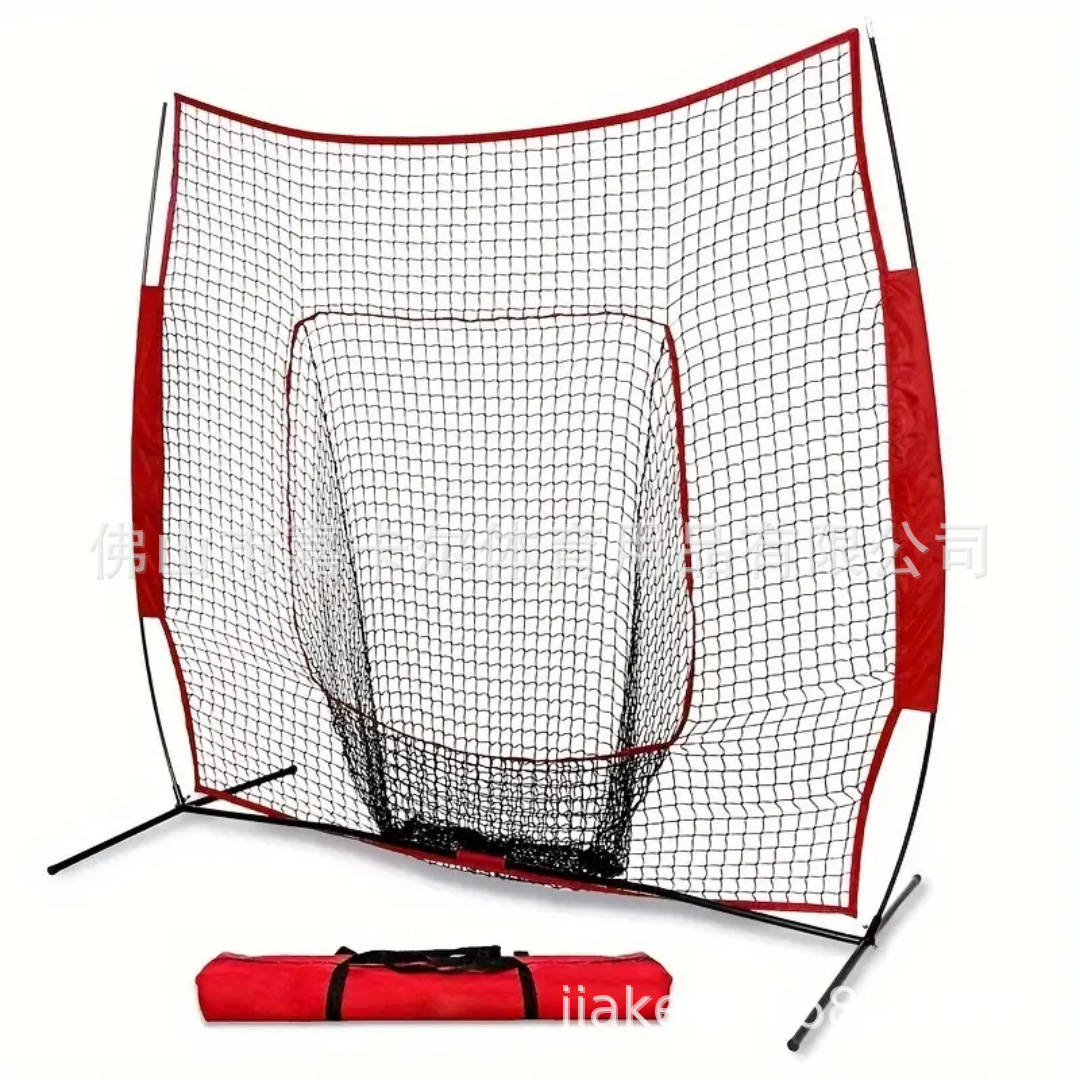 Wholesale red and black baseball nets, practice nets, frisbee nets, team building nets, baseball batting nets, baseball and softball training nets.