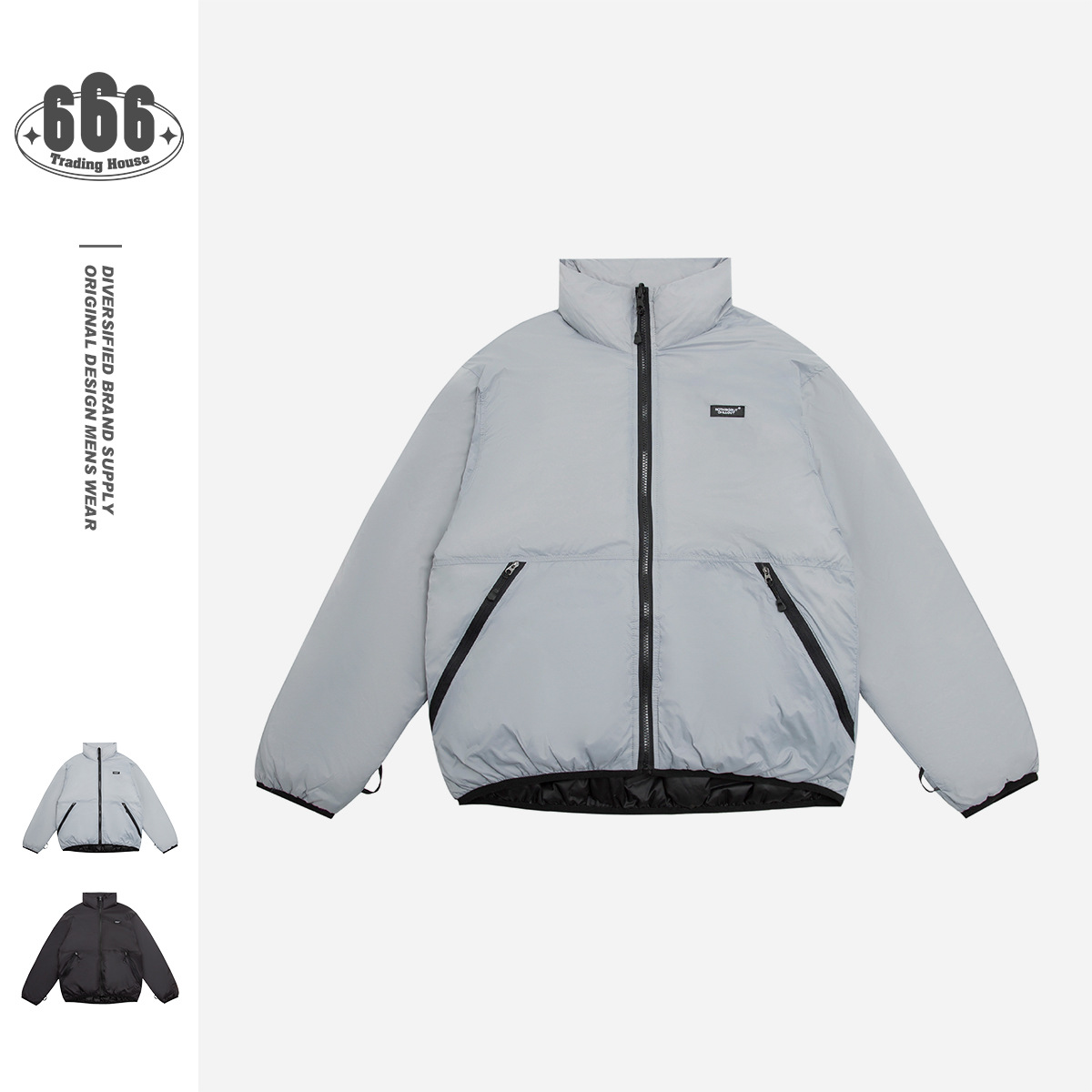 Winter base retro down jacket for men and women