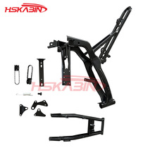 迷你2冲小阿波罗小越野摩托车铁车架后平叉脚踏总成