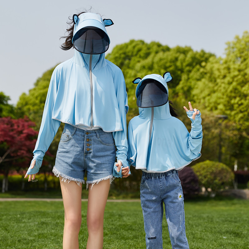 어린이 건조 옷 여름 경량 통기성 소년  코트 어린이 소녀 초등학생을위한 부모-아동 건조 옷