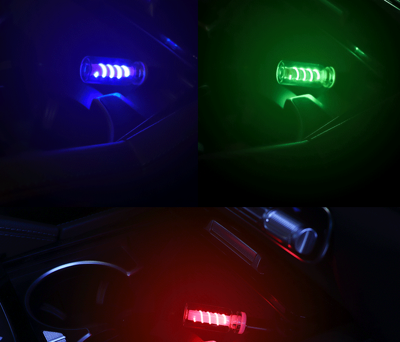 Car Touch Spiral Pattern USB Night Light Touch Bedside Car Atmosphere Light Ceramic Led Glass Bottle Mini