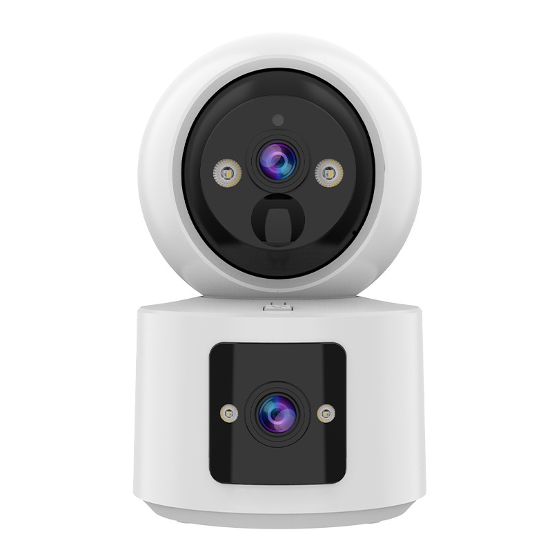 Monitor inalámbrico de alta definición personalizado para vigilancia doméstica, cámara de vigilancia remota para teléfono móvil con pantalla dual a todo color y 360 grados