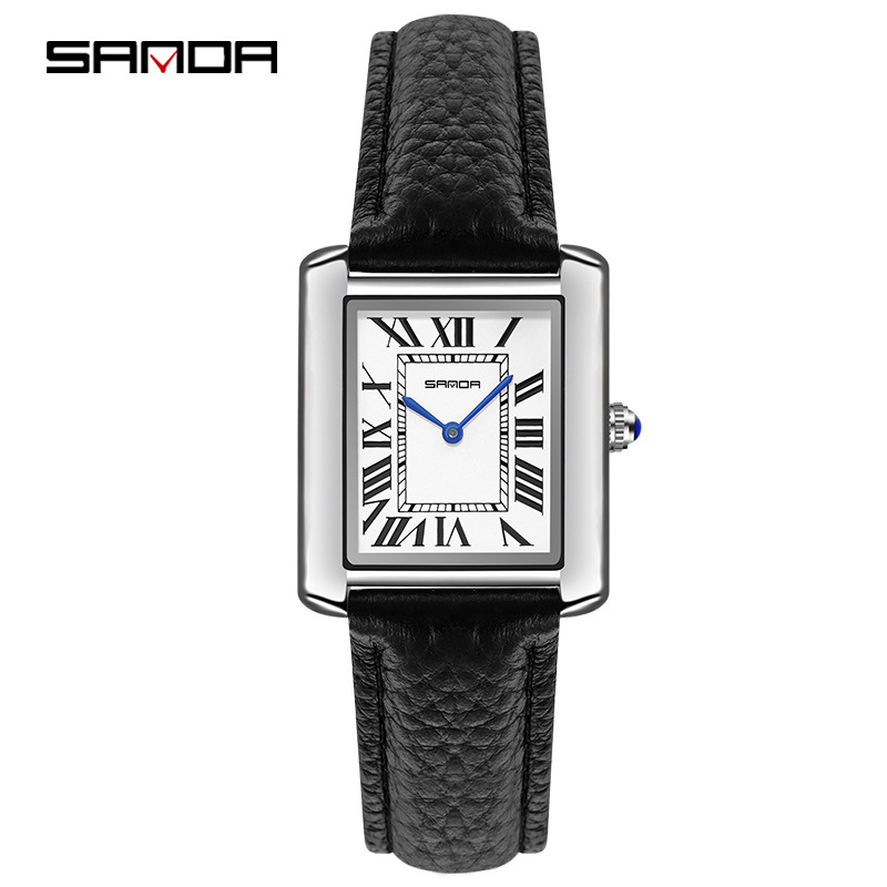 Sanda New Small Dial Women's Quartz Watch Fashion Roman Scale Watch Fashion Trend Watch Waterproof Steel Band Watch