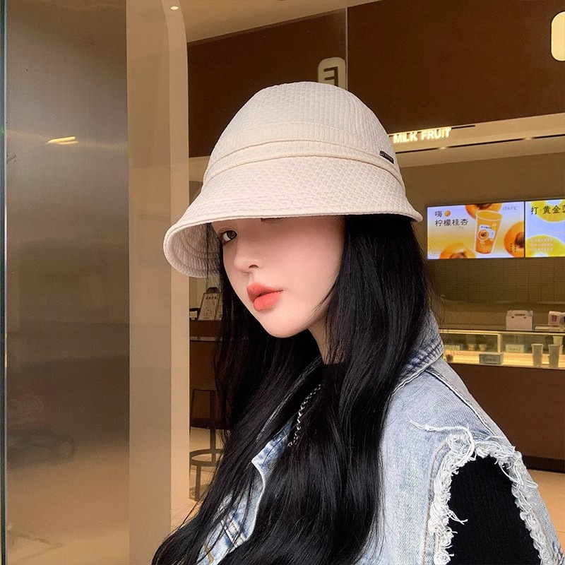 春秋新款时尚通勤遮阳防晒帽女赵露思同款高级感褶皱显脸小堆堆帽|undefined