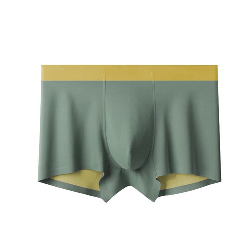 Men's Seamless Underwear Boxer Shorts  Autumn and Winter Double-sided Men's Underwear Silk Lined Light Luxury