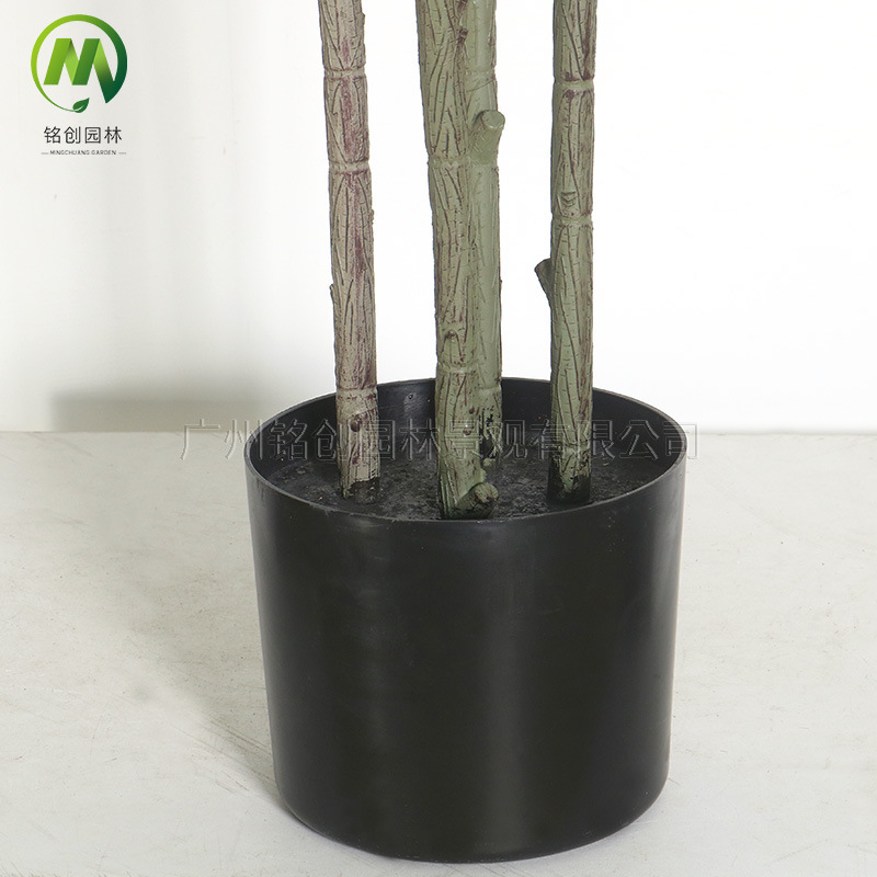 Simulación interior Planta verde en maceta Sala de estar Simulación Elmo Simulación Decoración de plantas Bonsai de lujo ligero Árbol de langosta falso Planta verde falsa