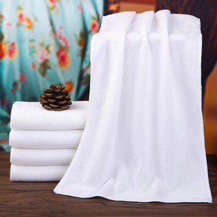 White towel factory wholesale thickened hotel bath hotel disposable lint-free food factory absorbent white square