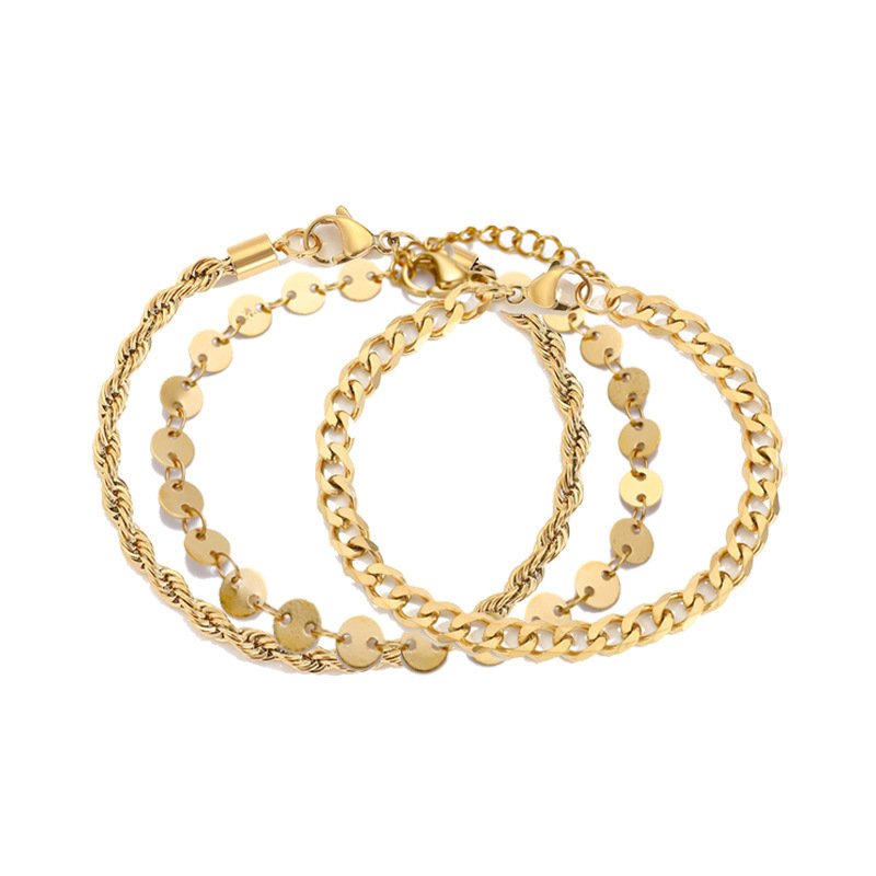 Minimalist Layered Bracelet Set For Women Stackable Jewelry_voghion.com
