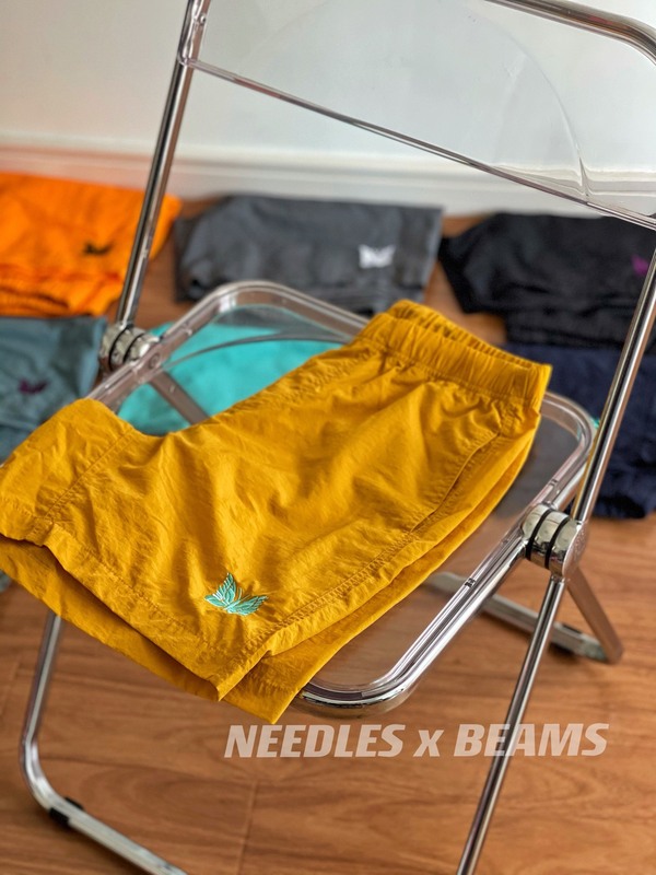 オリジナル品質 NEEDXBAM 限定版蝶刺繍日本トレンドカジュアル独立マルチカラー速乾パンツ男性と女性用|undefined