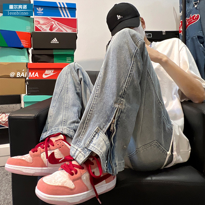 Pantalones de hombre 2026 nuevo estilo masculino primavera y otoño relajado recto estilo de moda coreano versátil casual marca de moda