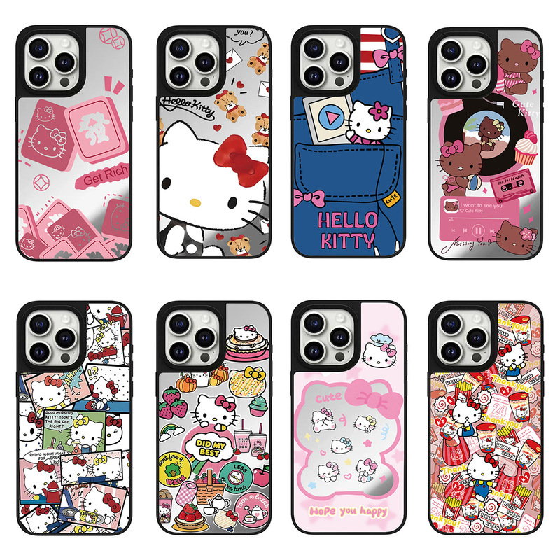 Magnetic High-Quality Mirror Case Suitable for iPhone 17 Hello Kitty Collaboration Model Apple 16 Pro Cartoon Phone Case C Brand Magnetic High-Quality Mirror Case Suitable for iPhone 17 Hello Kitty Collaboration Model Apple 16 Pro Cartoon Phone Case C Brand