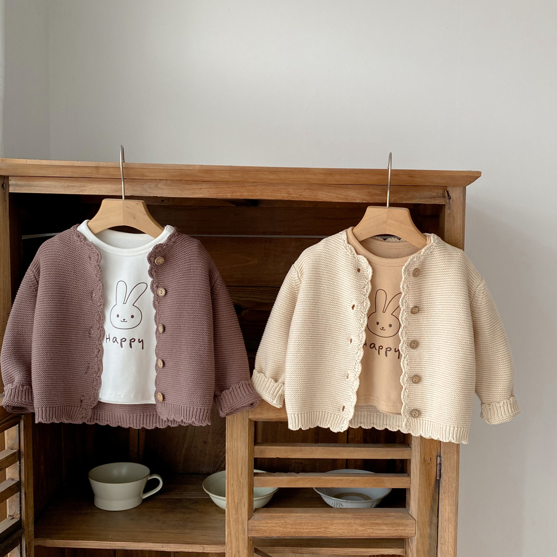 Basic Solid Color Cotton Girls Outerwear display picture 2