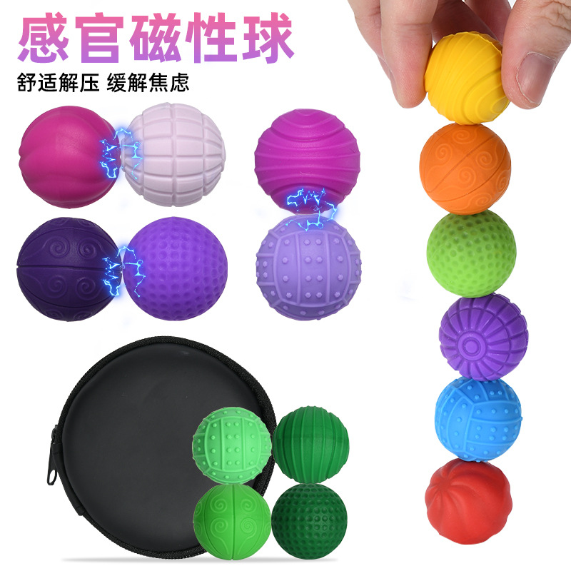 Multi-Select Series Silicone Magnetic Ball Decompression Sensory Magnetic Ball Decompression Elastic Magnetic Ball Food Grade Silicone Toy